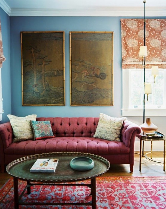 How To Accentuate Your Living Room With Marsala Ideas