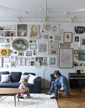 white stucco on the ceiling and walls is a chic and beautiful idea for any space, and a lovely pendant lamp adds to the space