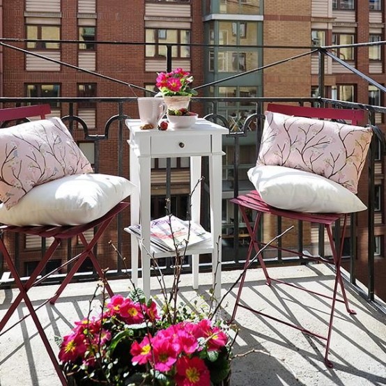 potted bright blooms can be placed indoors and outdoors to bring a cool summer feel to your space
