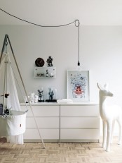 a contemporary or minimalist nursery can fit an IKEA Malm dresser as a storage piece and changing table