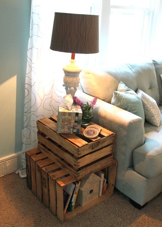 decor wood crates incorporate into digsdigs