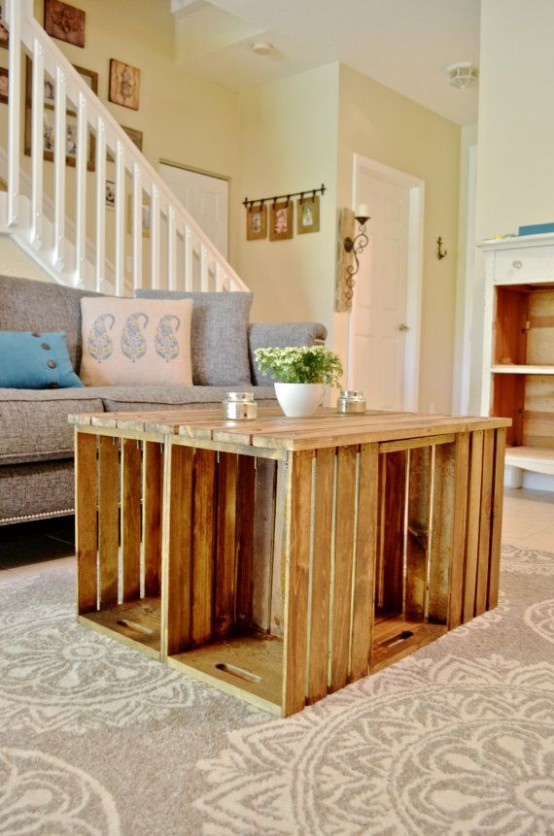 how to incorporate wood crates into decor: 33 ideas - digsdigs