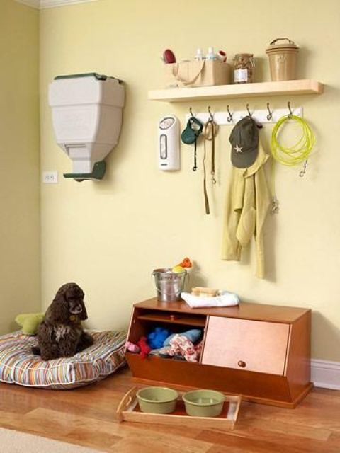 How To Anize All Your Pet Supplies Comfortably 17 Ideas Digsdigs - Dog Room Decor Items