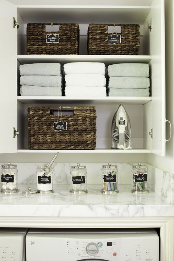 How To Smartly Organize Your Laundry Space: 37 Ideas