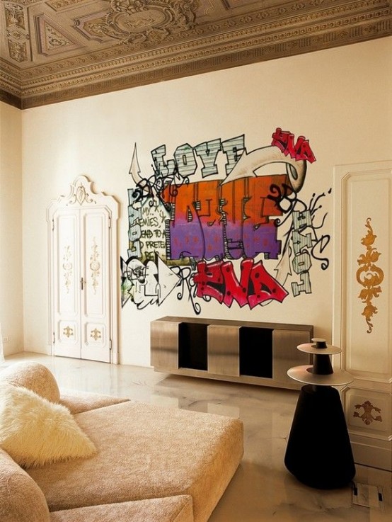 26 Daring Graffiti Statement Interior Wall Ideas Digsdigs