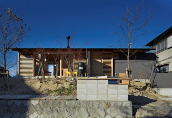 Hut In Woods In Modern Japanese Interpretation