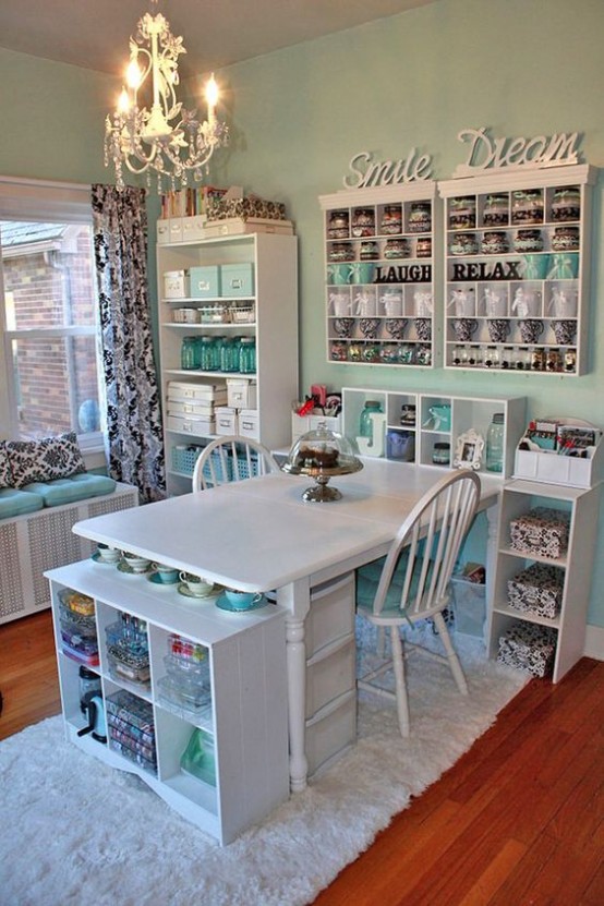 70 Ideas To Organize Your Craft Room In The Best Way - DigsDigs