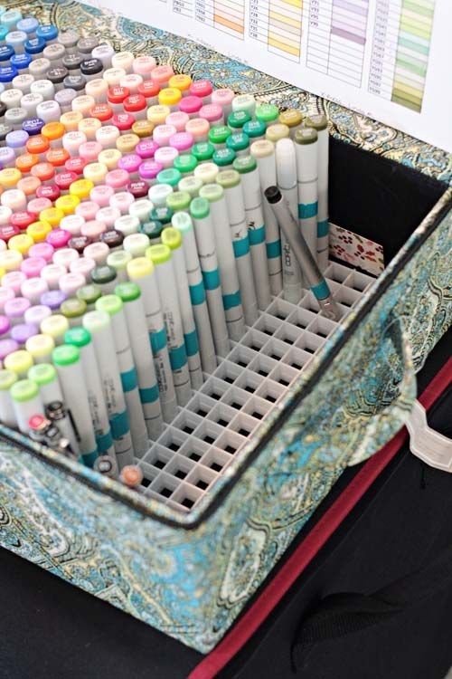 Pen and Pencil Storage for Craft Room