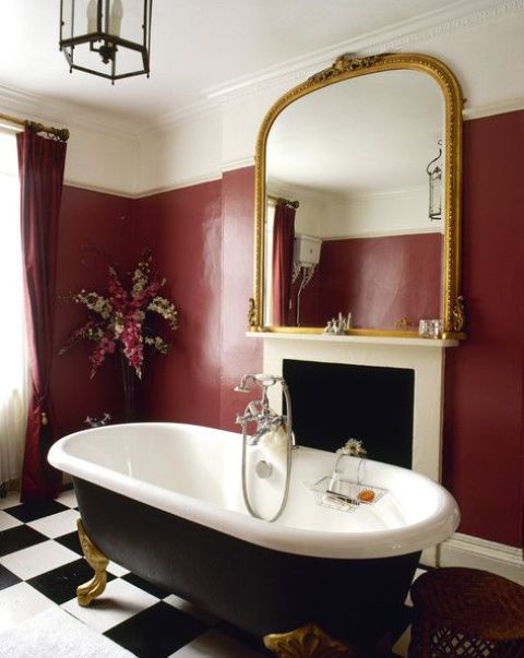 Ideas To Use Marsala For Bathroom Decor