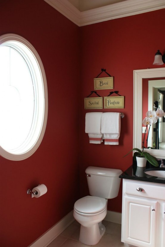 Ideas To Use Marsala For Bathroom Decor