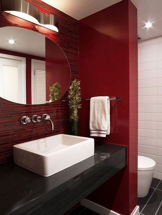 Ideas To Use Marsala For Bathroom Decor