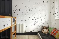 if you have an interesting pattern on a wall you can easily repeat it on a ikea kura bed
