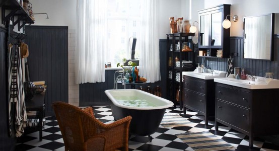 black bathroom decor Archives - DigsDigs