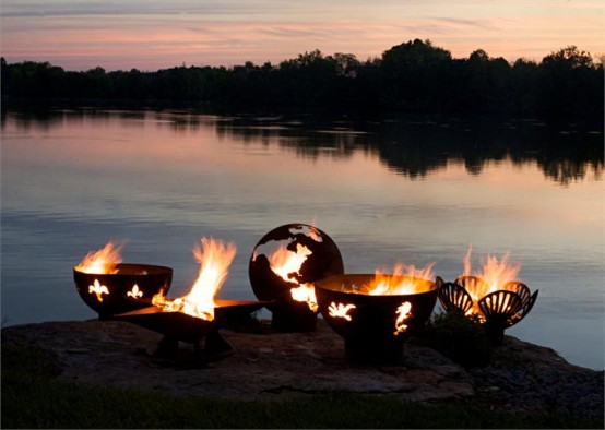 Impressive And Sculptural Outdoor Fire Pit