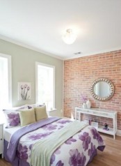 if you have a glam or girlish bedroom that requires a certain color scheme, why not choose a tone of brick that matches, here orange