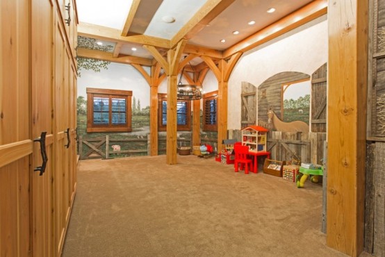 Incredible Barn Mansion Of Wood And Stone In Utah