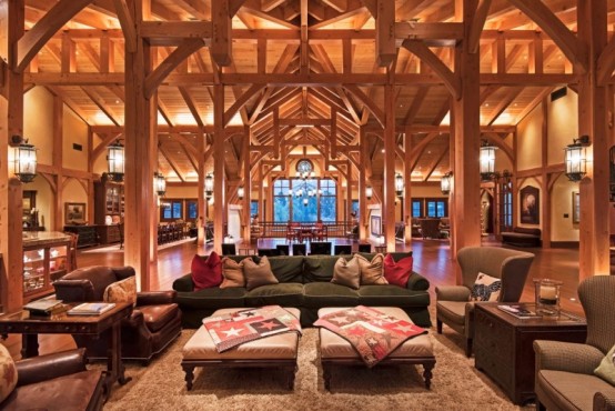 Incredible Barn Mansion Of Wood And Stone In Utah