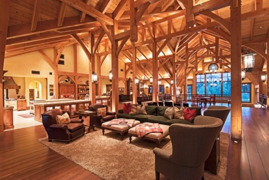 Incredible Barn Mansion Of Wood And Stone In Utah