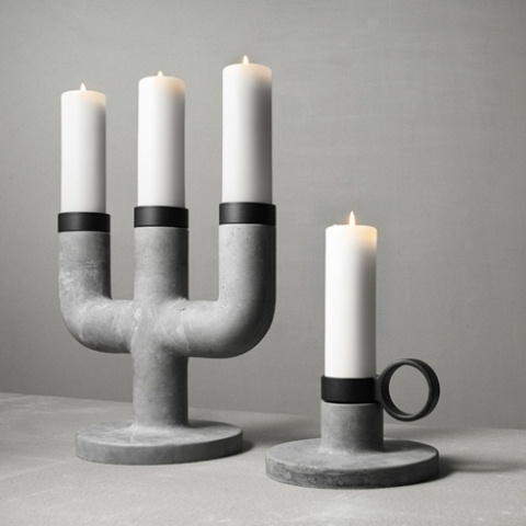 Industrial Candle Holders Collection Of Polystone