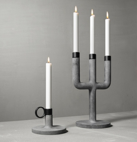 Industrial Candle Holders Collection Of Polystone