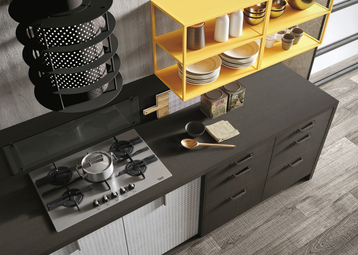 Industrial Loft Kitchen With Light Wood In Design