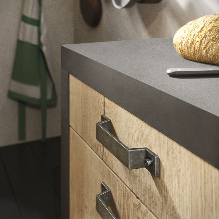 Industrial Loft Kitchen With Light Wood In Design