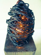 Industrial Wood And Metal Eco Lamp From Scraps