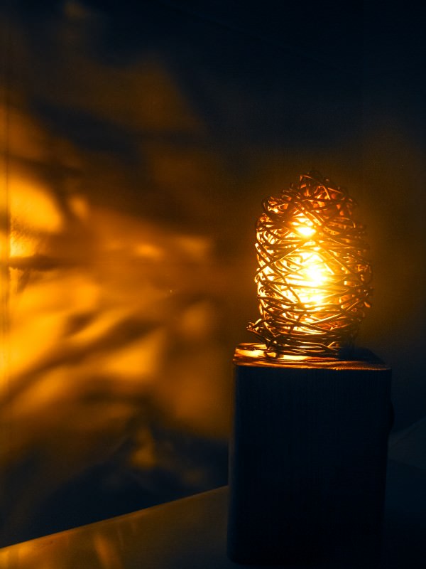Industrial Wood And Metal Eco Lamp From Scraps