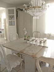 a shabby chic dining room design