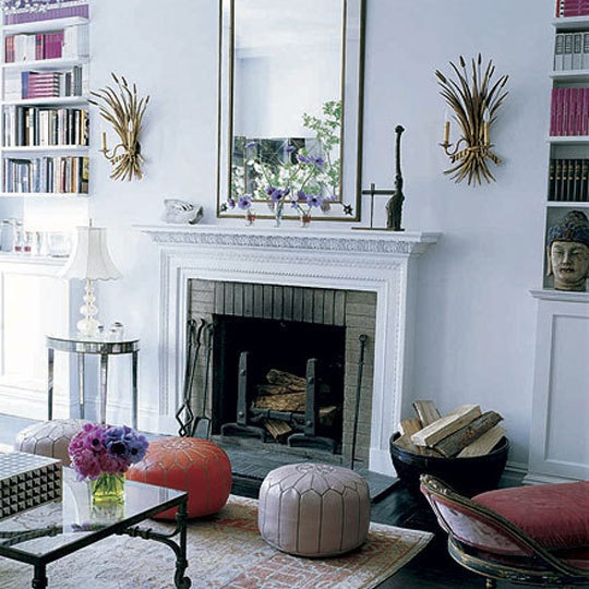 Inspiring Bohemain Living Room Designs Different ottomans are very popular decorations for boho living rooms.