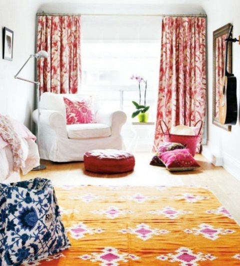 Inspiring Bohemain Living Room Designs If you have a corner, turn it into a cozy reading nook with a comfy armchair, a leather ottoman and a vibrant throw pillow. Just don't forget to add a floor lamp to make your reading comfortable during evenings too.