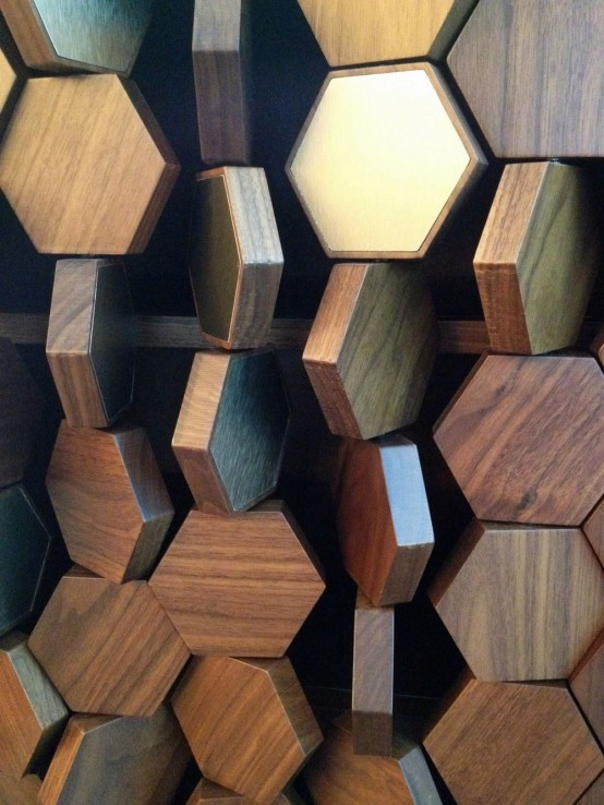 Interactive Bionic Sideboard With Rotating Hexagons