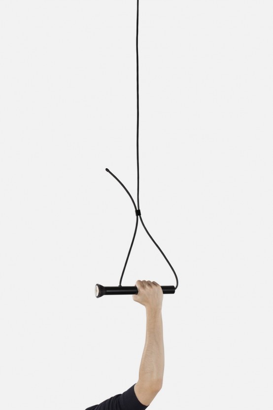Intriguing Torch Shaped Lasso Lamp