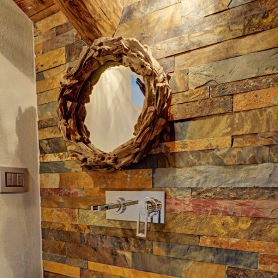Inviting Italian Chalet Completely From Wood And Stone