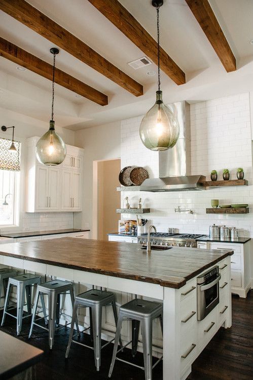 36 Inviting Kitchen Designs With Exposed Wooden Beams Digsdigs