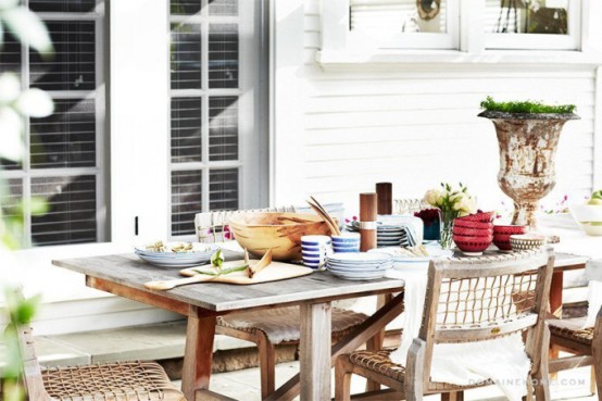 Inviting Outdoor Dining Spaces In Various Styles