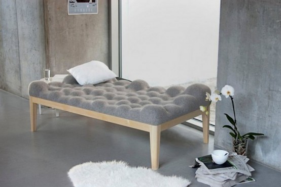 Inviting Upholstered Kulle Daybed With An Uneven Surface