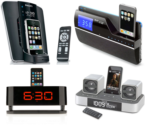 7 iPhone Docks with Digital Alarm