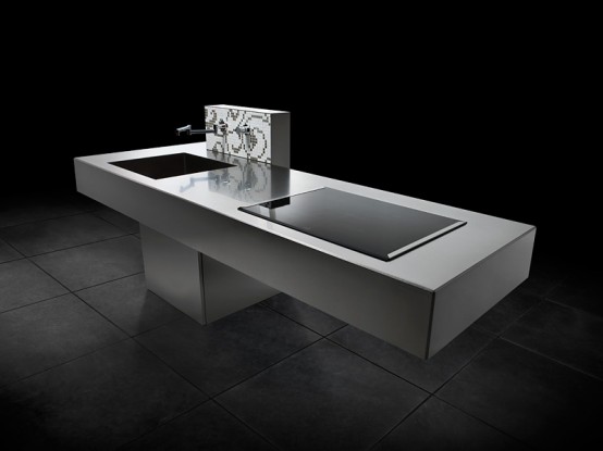 Isola Linear Artistic Kitchen By Toto