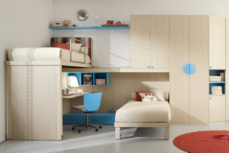 kids double bed design