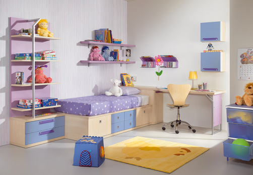 Kids Room Decor Blue Violet