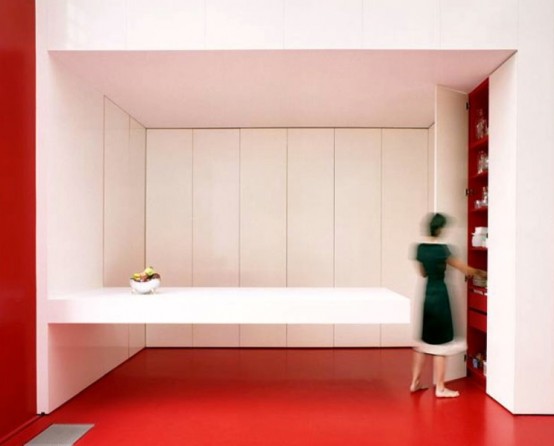 Kitchen With Folding Panels To Transform The Space