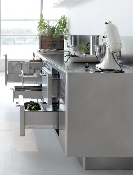 Laconic Stainless Steel Abimis Kitchen For Home Chefs