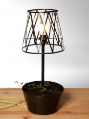Lamp With A Potted Plant To Bring Green To Your Interior