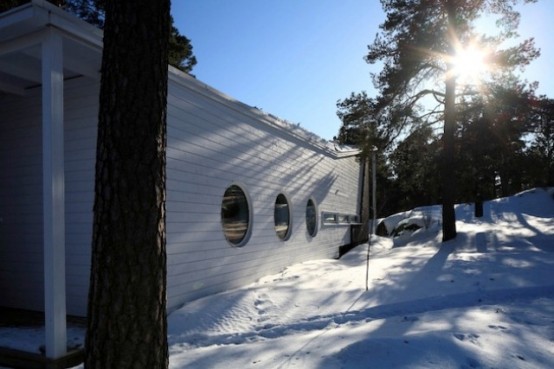 Land Harbored Boat Styled Finnish Home