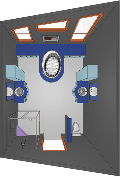 Third Large Bathroom Floor Plan