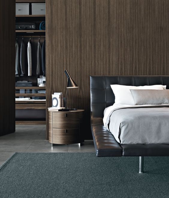 leather masculine headboard