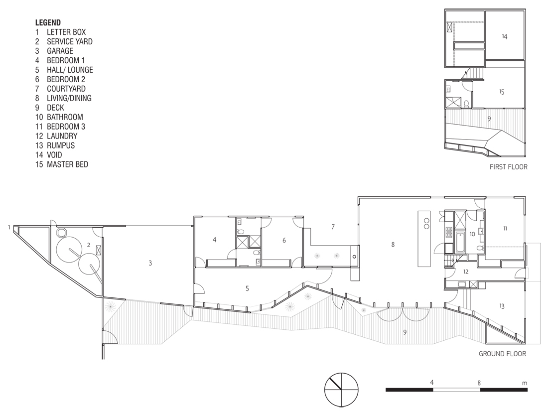 Experimental house design floor plan