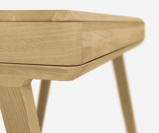 Light Fino Secreatery Desk Of Solid Wood