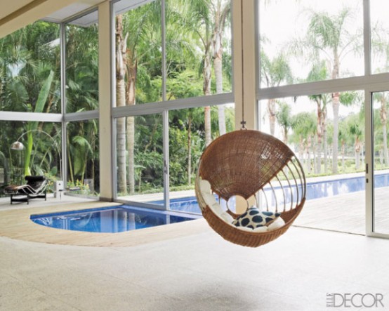 Living Area With An Indoor-Outdoor Pool